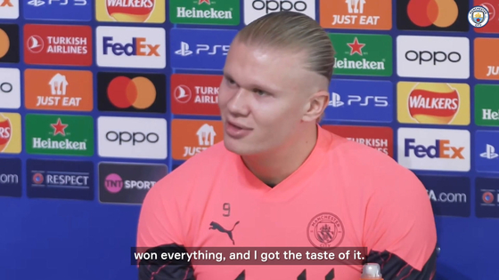 Manchester City striker Erling Haaland speaks about how he feels at the club. [ONE FOOTBALL] 