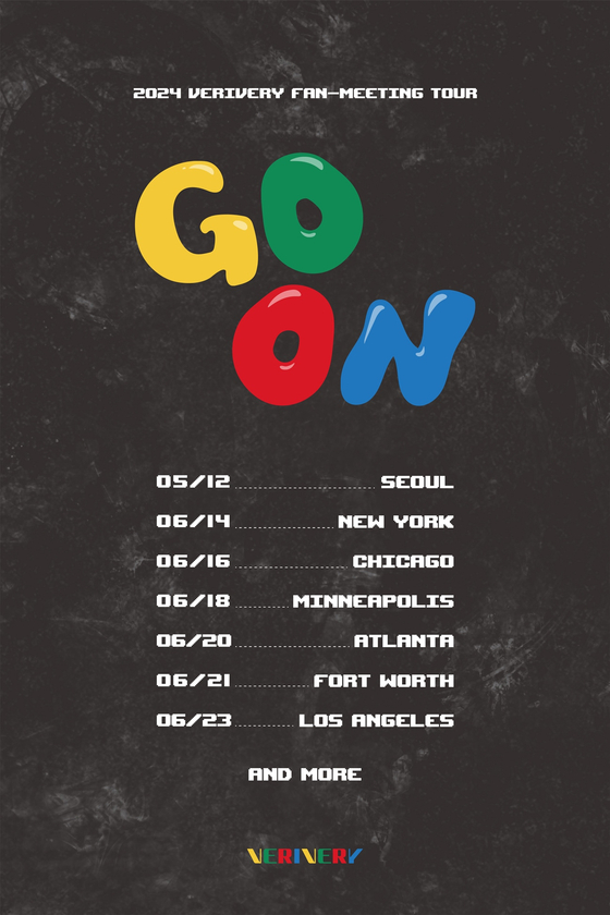 Boy band Verivery will hold its ″Go On″ fan meeting tour in Korea and the United States starting in May. [JELLYFISH ENTERTAINMENT]