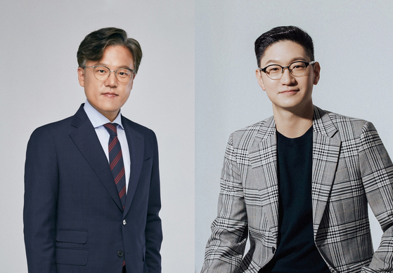SM Entertainment co-CEOs Jang Cheol-hyuk, left, and Tak Young-jun [SM ENTERTAINMENT]