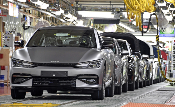 Kia’s EV6s are made at its plant in Hwaseong, Gyeonggi [KIA]
