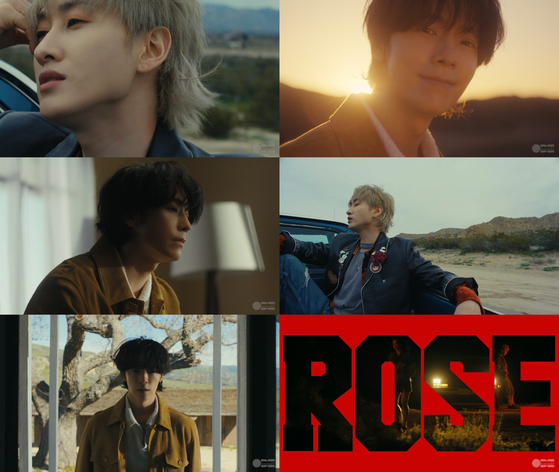 Scenes from the teaser video for "Rose," a track from Super Junior-D&E's upcoming EP "606." [ODE ENTERTAINMENT]