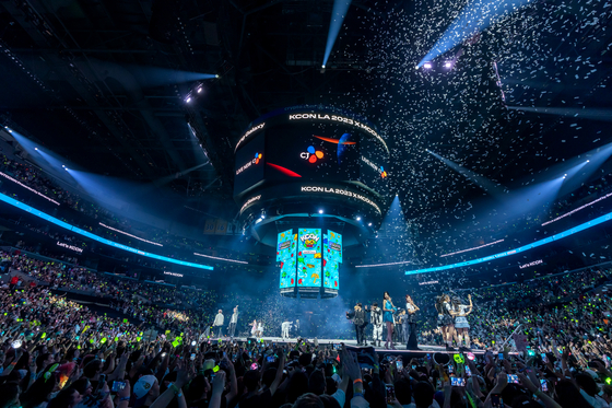 Twenty-one K-pop stars performed at the Crypto.com Arena in Los Angeles as part of KCON LA 2023 last August. [CJ ENM]