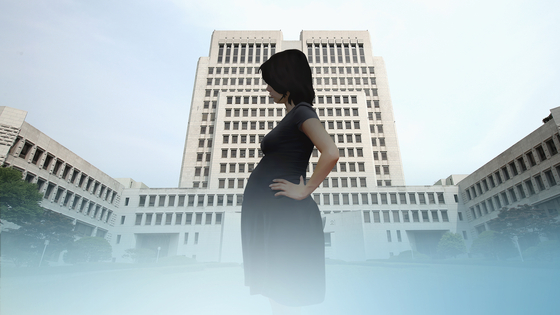 This image, provided by Yonhap News TV, shows a pregnant woman. [YONHAP]