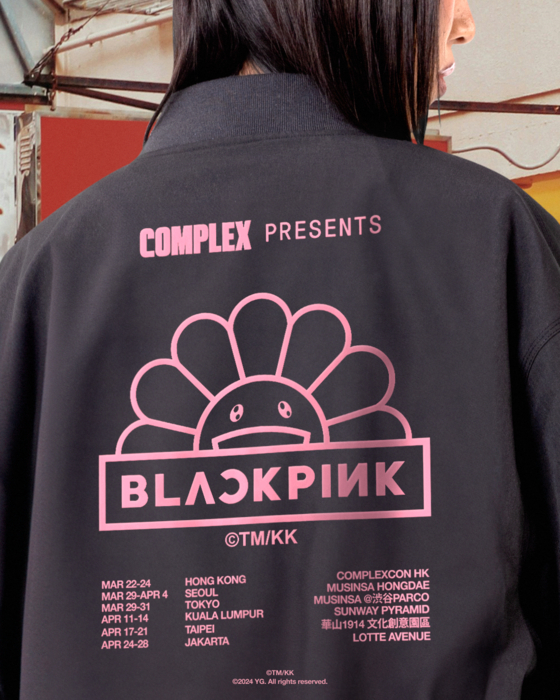 Blackpink's "In Your Area" merchandise collection with Takashi Murakami will be revealed first at the ComplexCon Hong Kong festival. [YG PLUS]