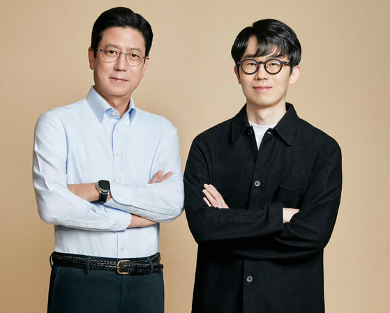 Nexon Korea's two co-CEOs, Kim Jung-wook, left, and Kang Dae-hyun [NEXON]