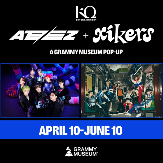 Ateez and xikers' outfits and props will be showcased in an exhibition at the L.A. Grammy Museum. [KQ ENTERTAINMENT]