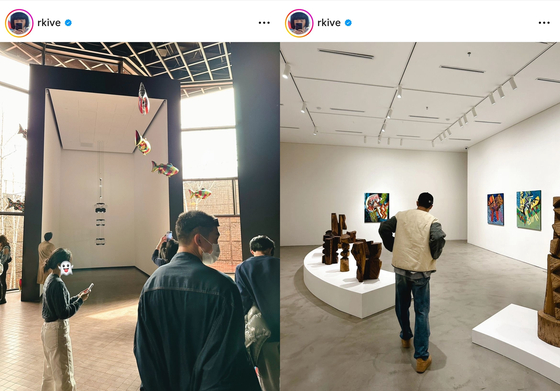 RM of boy band BTS uploaded 10 photos taken at exhibitions in multiple galleries to his Instagram on Sunday. [SCREEN CAPTURE]