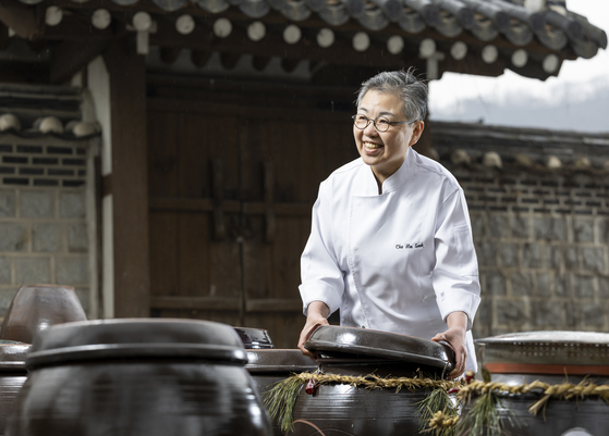 Chef Cho Hee-suk at Seoul's cultural complex, Korea House, last month [JOONGANG PHOTO]
