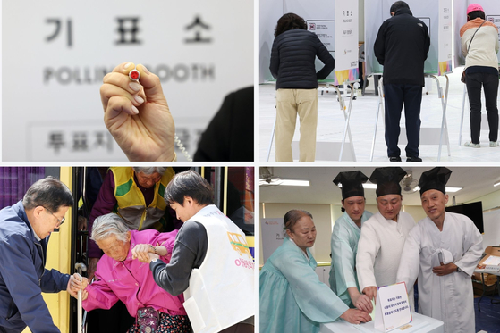 Koreans cast their ballots for a new National Assembly during Wednesday’s general election. [YONHAP/NEWS1]