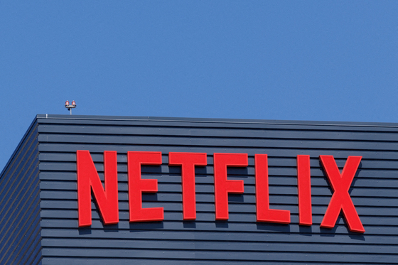 The Netflix logo is shown on one of their Hollywood buildings in Los Angeles, California. [REUTERS/YONHAP]