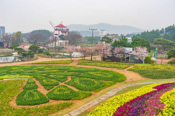 Taean County in South Gyeongsang is home to the annual World Tulip Exhibition, which takes place at Korea Flower Park. This year, the festival runs from April 10 to May 7. [JOONGANG PHOTO]