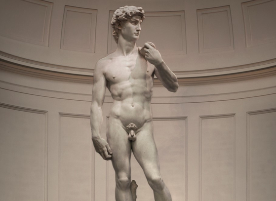 Michaelangelo's David, currently exhibited at the Accademia Gallery in Florence [ACCADEMIA GALLERY]
