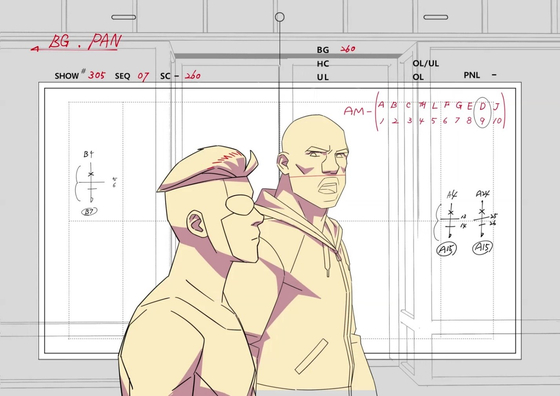A screen capture of a production frame for U.S. animated series ″Invincible” taken from Washington-based think tank 38 North. [38 NORTH]