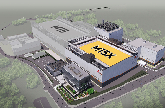 An aerial view of SK hynix' M15X chip fabrication plant planned in Cheongju, North Chungcheong. [SK HYNIX]