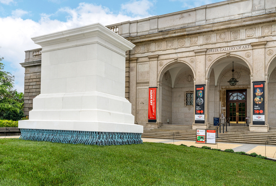 "Public Figures," Do Ho Suh, 2024, in front of the National Museum of Asian Art, Smithsonian Institution. Courtesy the artist and Lehmann Maupin, New York, Seoul, and London. Photo by Colleen Dugan.