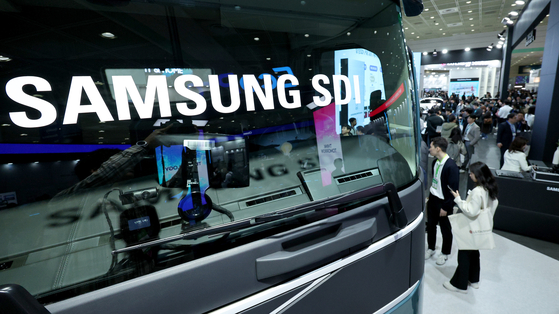 Samsung SDI's electric truck situated at the InterBattery 2024 hosted in Coex, southern Seoul on March 6. [NEWS1] 