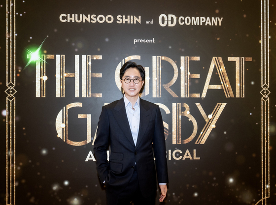 Producer Shin Chun-soo at the Korean Cultural Center in New York ahead of the press conference about the musical "The Great Gatsby" [OD COMPANY]