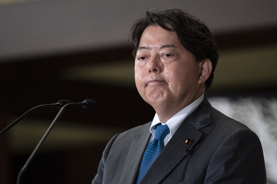 Yoshimasa Hayashi, Japan's Chief Cabinet Secretary, attends a press conference in this file photo. [EPA/YONHAP]