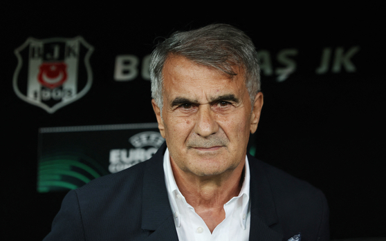 Then-Besiktas manager Senol Gunes looks on before a Europa Conference League match against FC Lugano at Vodafone Park in Istanbul, Turkey on Oct. 5, 2023. [REUTERS/YONHAP]