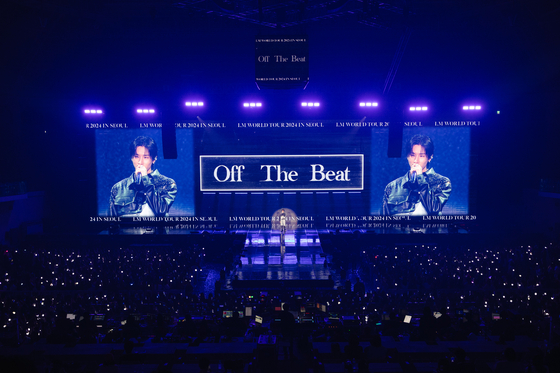 Monsta X's I.M. kicked off his first world tour, ″Off The Beat,″ at Jangchung Arena in central Seoul on Saturday and Sunday. [SONY MUSIC ENTERTAINMENT KOREA]