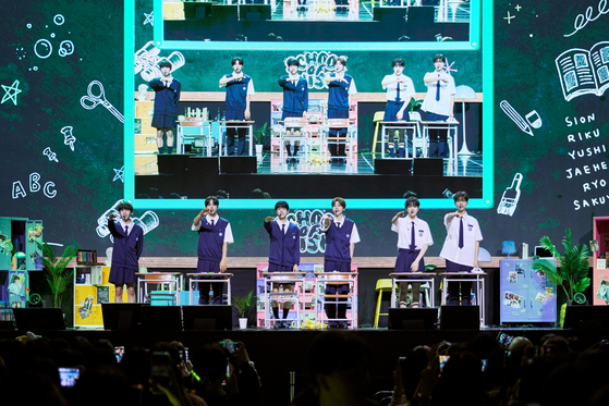 NCT Wish kicked off its first fan meeting tour ″School of WISH″ with five performances across the weekend at Myunghwa Live Hall in Yeondeungpo District, western Seoul. [SM ENTERTAINMENT]