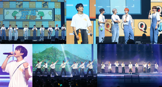 Boy band xikers completed its first fan meeting ″roadymap″ at the Blue Square Mastercard Hall in Yongsan District, central Seoul, on Saturday and Sunday. [KQ ENTERTAINMENT]