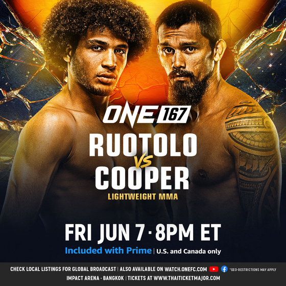Kade Ruotolo is set to face Blake Cooper in a bout on June 7. [ONE]