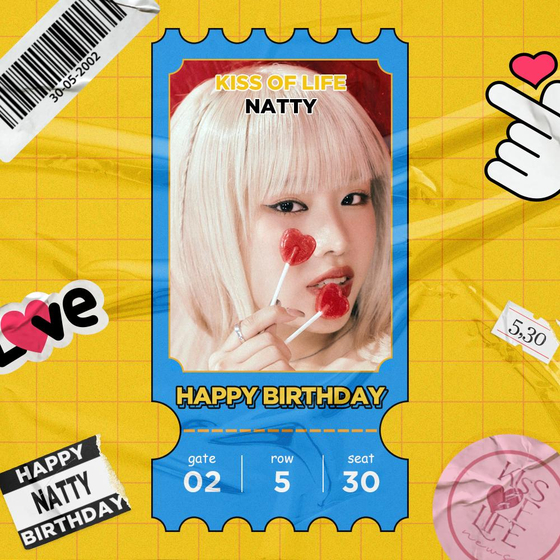 Kiss of Life's Natty,  winner of Celeb Confirmed's April birthday vote [CELEB CONFIRMED]