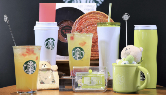 Starbucks Korea is teaming up with K-pop boy band NCT for an exclusive collaboration of food, drink and merchandise from Thursday to July 4. [STARBUCKS KOREA]