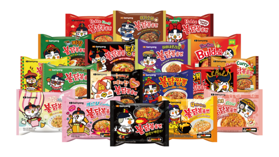 A range of different Buldak products [SAMYANG FOODS]