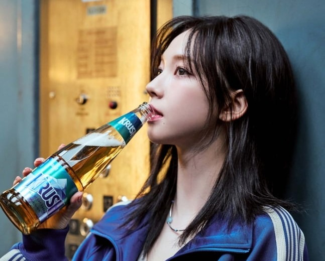 aespa's Karina is the brand model for Lotte's beer brand Krush [LOTTE CHILSUNG BEVERAGE]