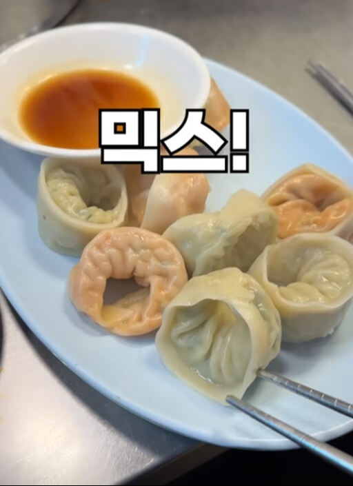 A screen capture of mixed mandu (dumpling) plate at Gwangjang Market, filmed by food influencer Koreanfoodman in March [SCREEN CAPTURE]