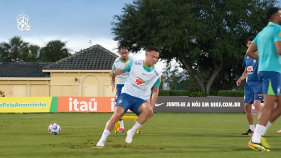 The Brazilan national team train ahead of the 2024 Copa America. [ONE FOOTBALL]