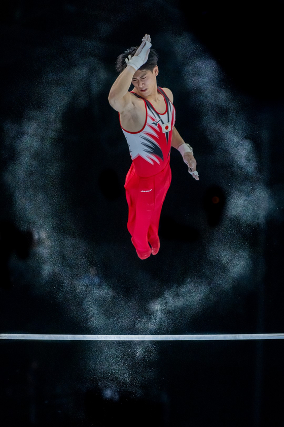 This image of Japanese gymnast Daiki Hashimoto by photographer Eric T’Kindt topped the Gymnastics category and won the grand prize at the 2024 World Sports Photography Awards.  [ERIC T'KINDT]