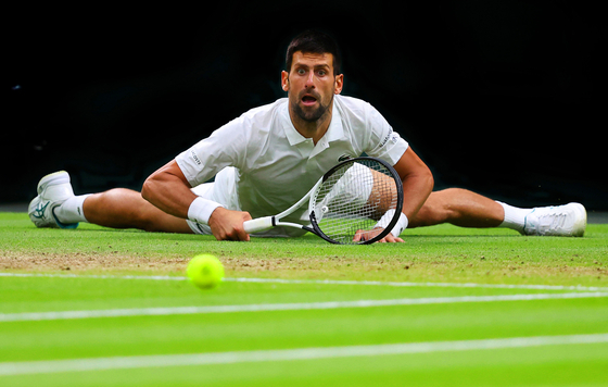 This photograph of Novac Djokovic by photographer Marc Aspland won the Tennis category at the 2024 World Sports Photography Awards.  [MARC ASPLAND]