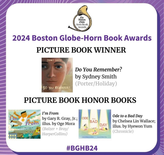 Children's book "Ode to a Bad Day" illustrated by author and artist Yum Hye-won received an honorable mention in this year's Boston Globe-Horn Book Awards. [SCREEN CAPTURE]