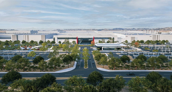 A graphic image of LG Energy Solution's's planned battery production complex in Arizona [LG ENERGY SOLUTION]