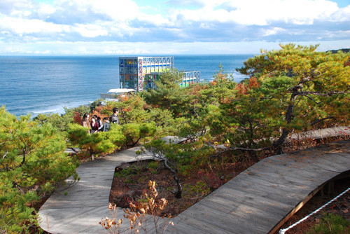 Haslla Art World in Gangneung, Gangwon, overlooks the East Sea. [HASLLA ART WORLD]