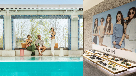 Mondrian Seoul Itaewon's Altitude Pool and Lounge is holding a Carin pop-up booth this summer. [MONDRIAN SEOUL ITAEWON]