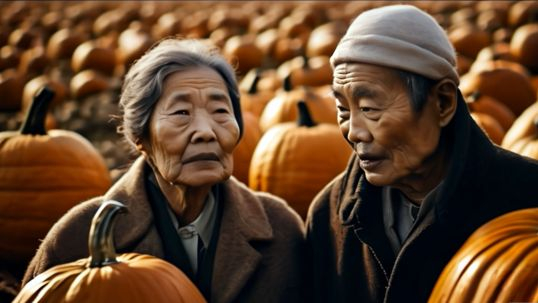 A still from director Kwon Han Seul's AI-generated film ″One More Pumpkin″ [BIFAN]