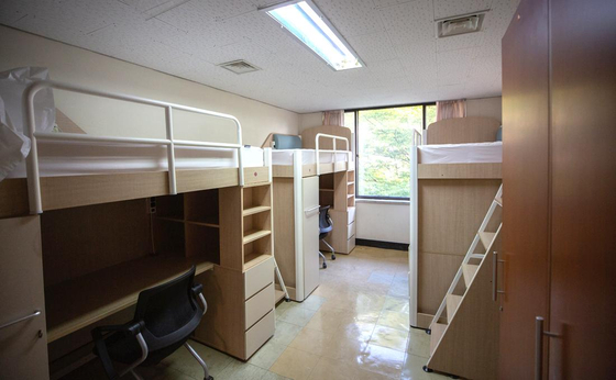 A triple room at Anam Dormitory at Korea University in Seongbuk District, central Seoul [KOREA UNIVERSITY]