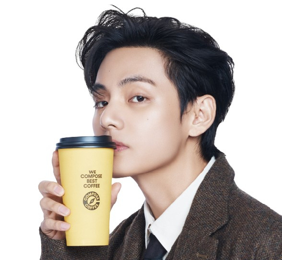 Boy band BTS member and singer V as Compose Coffee's brand model [COMPOSE COFFEE]