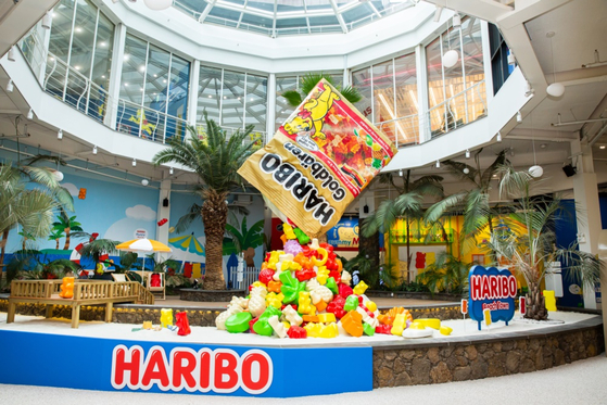 Haribo, the world’s largest gummy brand, opened an immersive media art exhibition titled “Haribo Happy World in Jeju” in Jeju on Friday. [HARIBO]