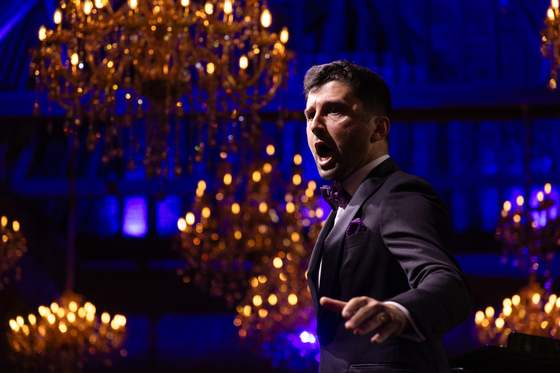Romanian tenor George Ionut Virban, 20, sings during the Sumi Jo International Competition on Saturday. He placed second. [NEWS1]