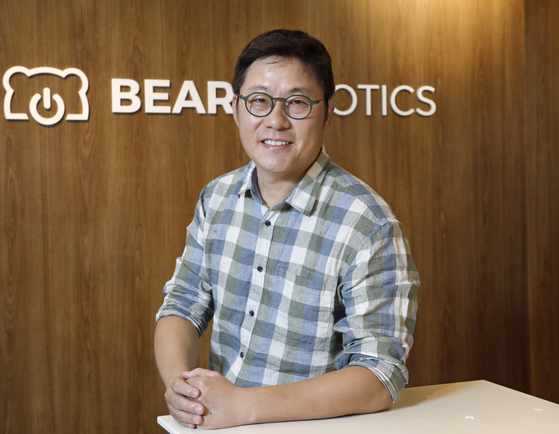 John Ha, founder and CEO of California-based Bear Robotics, poses for a photo at its Seoul office in Seongsu-dong in eastern Seoul on July 11. [PARK SANG-MOON]