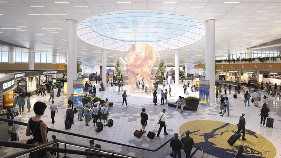A 3-D image of the John F. Kennedy International Airport Terminal 6 after completion [JFK MILLENNIUM PARTNERS]