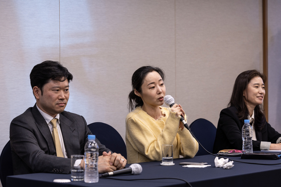 ADOR CEO Min Hee-jin during a press conference on May 31 [JOINT PRESS CORPS]