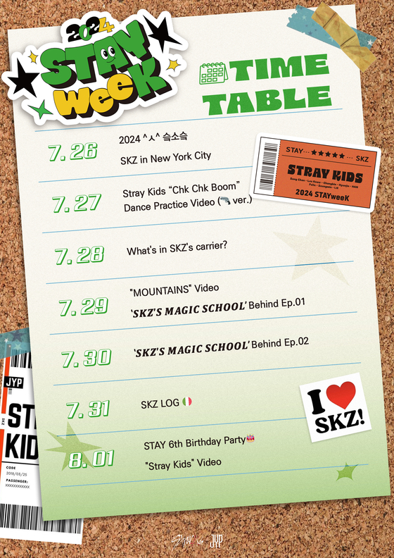 Timetable for ″2024 STAYweek″ [JYP ENTERTAINMENT]