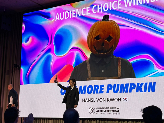 Director Kwon Hansl wins the Grand Prize and Audience Award at the inaugural Artificial Intelligence Film Festival with his fantasy horror film “One More Pumpkin,” created with generative AI. [BIFAN] 