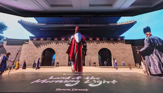 A still from the trailer for Black Desert Online's upcoming patch Land of Morning Light: Seoul showcased at Korea House in Paris [PEARL ABYSS]